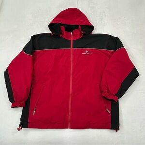 Vintage Grand Canyon Railway Cheneral Reversible Windbreaker Fleece Jacket Men L